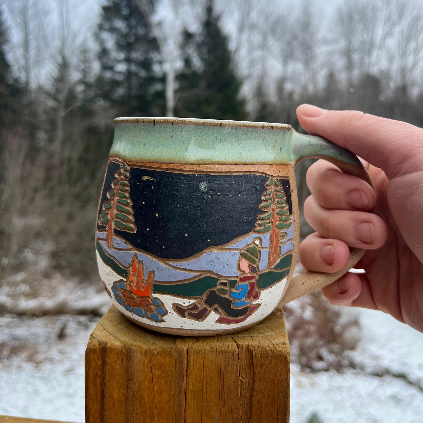 Winter Campfire Mug