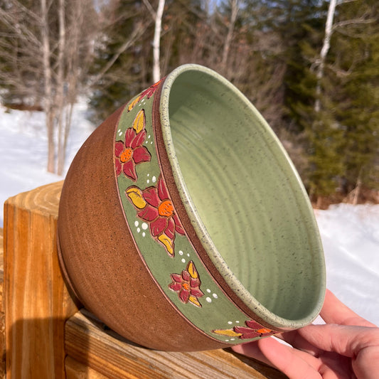 Large Floral Planter