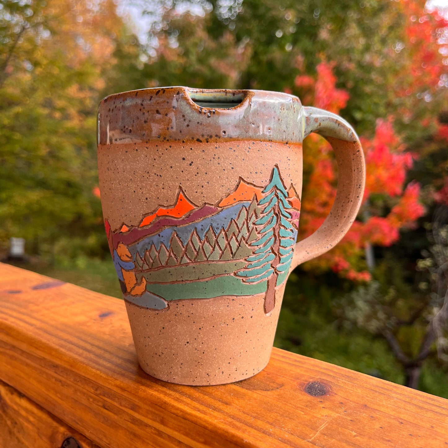 Hiker w/pup Travel Mug