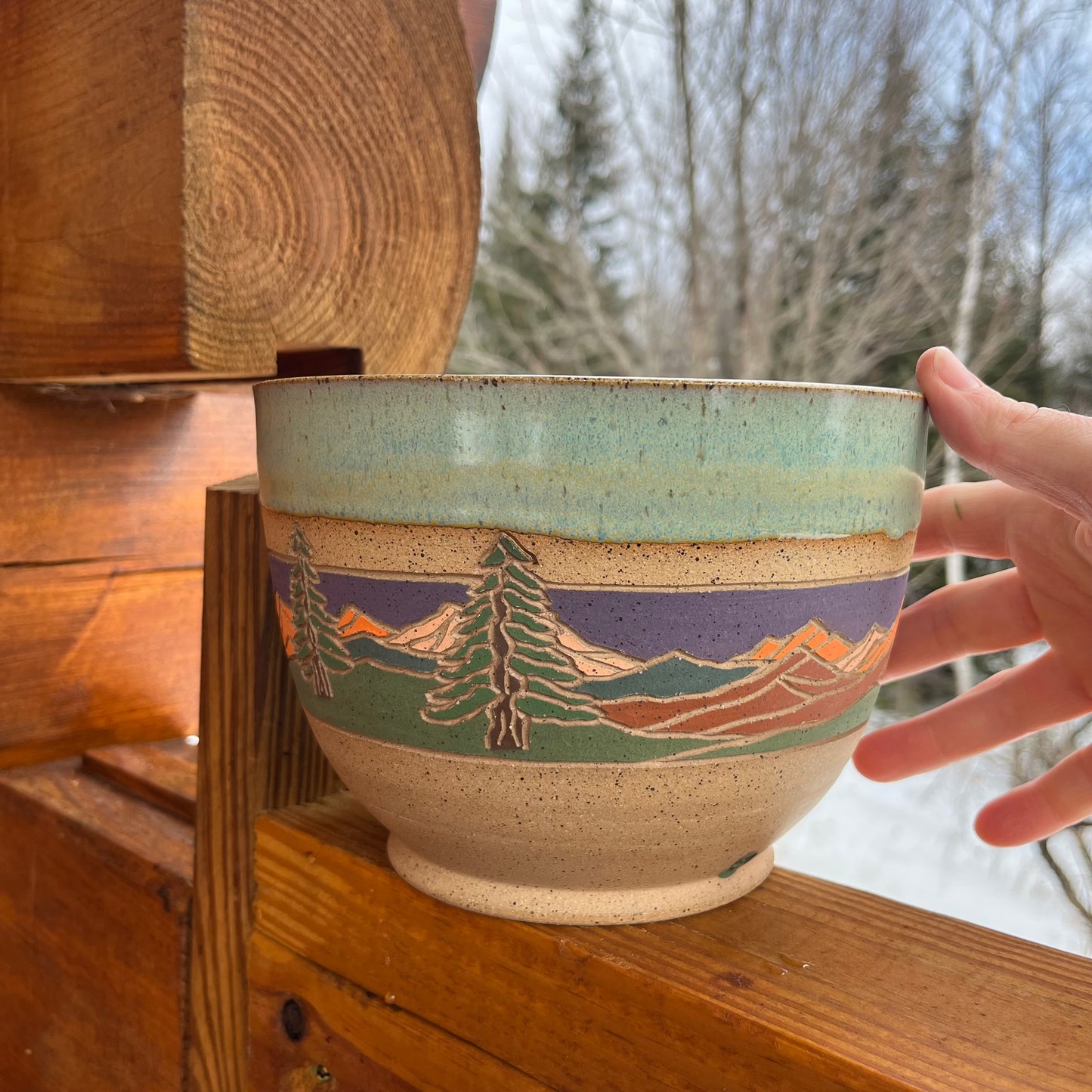 Mountain Serving Bowl